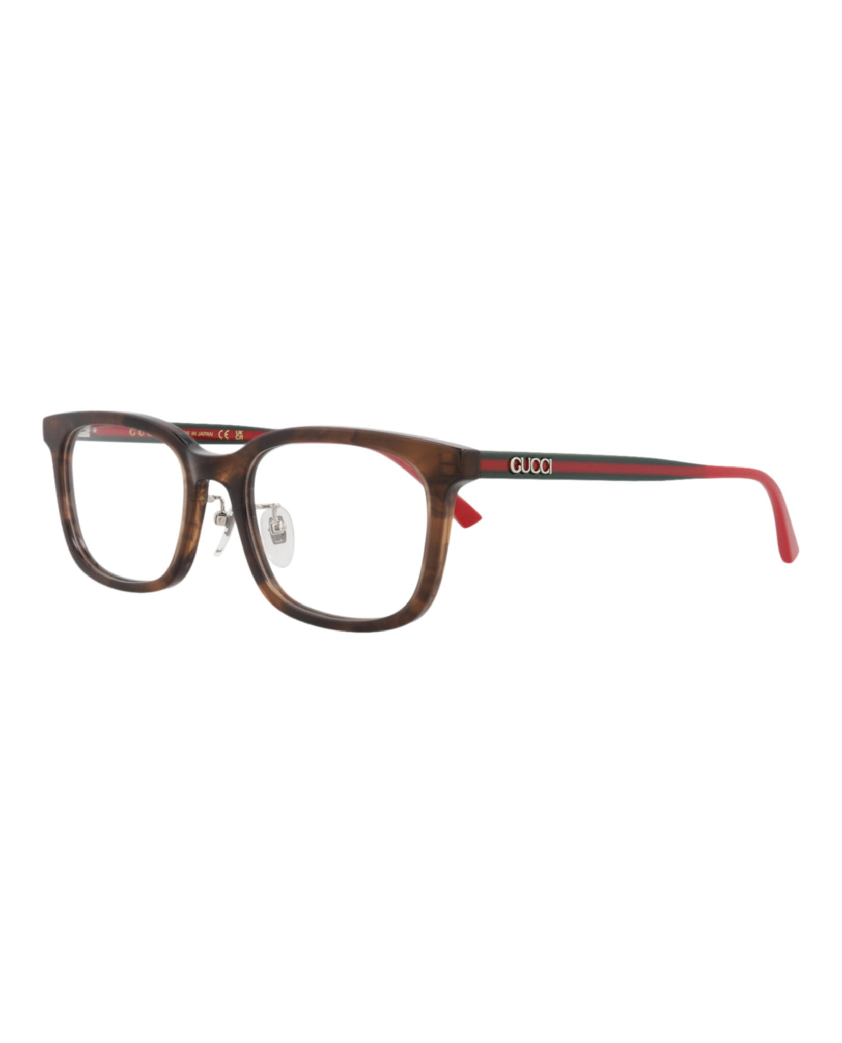 Gucci Gucci Mens Square/Rectangle Havana Green Transparent Fashion Designer Eyewear