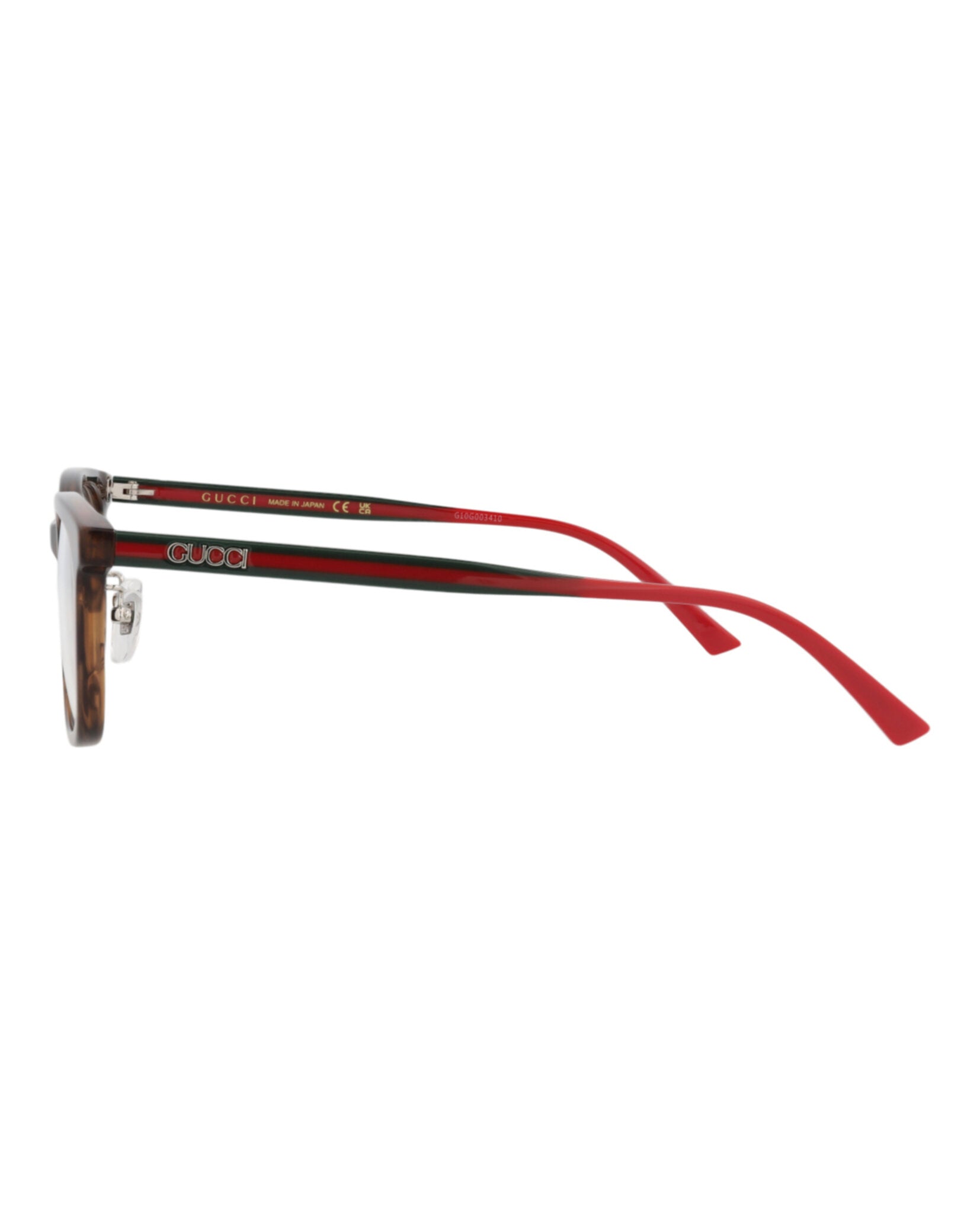 Gucci Gucci Mens Square/Rectangle Havana Green Transparent Fashion Designer Eyewear