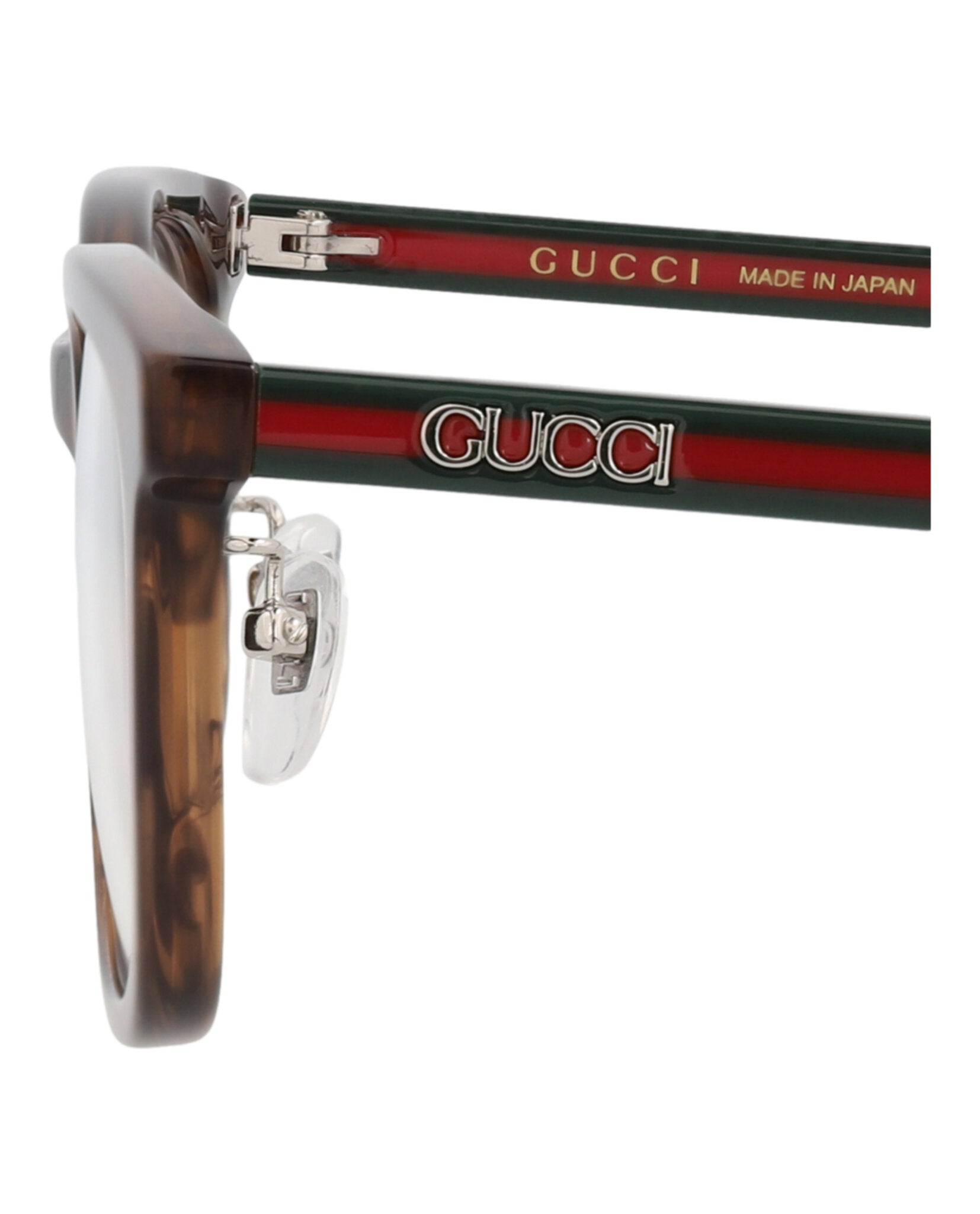 Gucci Gucci Mens Square/Rectangle Havana Green Transparent Fashion Designer Eyewear