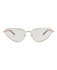 Gucci Gucci Womens Cat Eye Gold Gold Transparent Fashion Designer Eyewear
