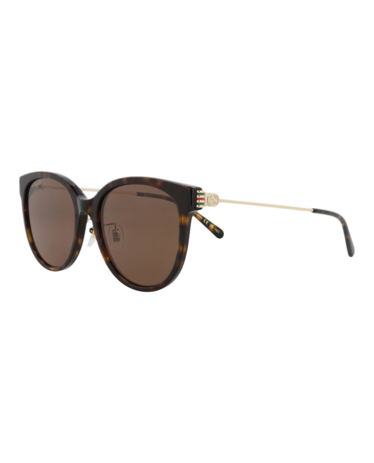 Gucci Gucci Womens Round/Oval Havana Gold Brown Fashion Designer Eyewear