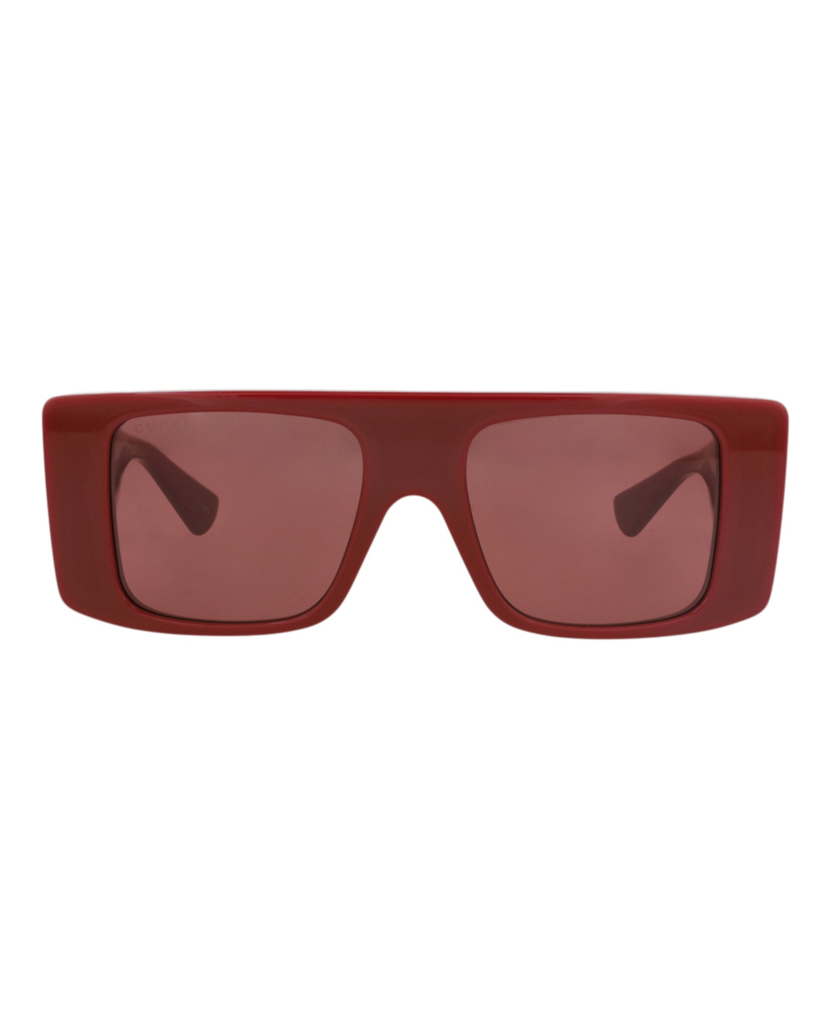 Gucci Gucci Mens Square/Rectangle Burgundy Burgundy Red Fashion Designer Eyewear