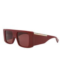 Gucci Gucci Mens Square/Rectangle Burgundy Burgundy Red Fashion Designer Eyewear