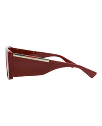 Gucci Gucci Mens Square/Rectangle Burgundy Burgundy Red Fashion Designer Eyewear