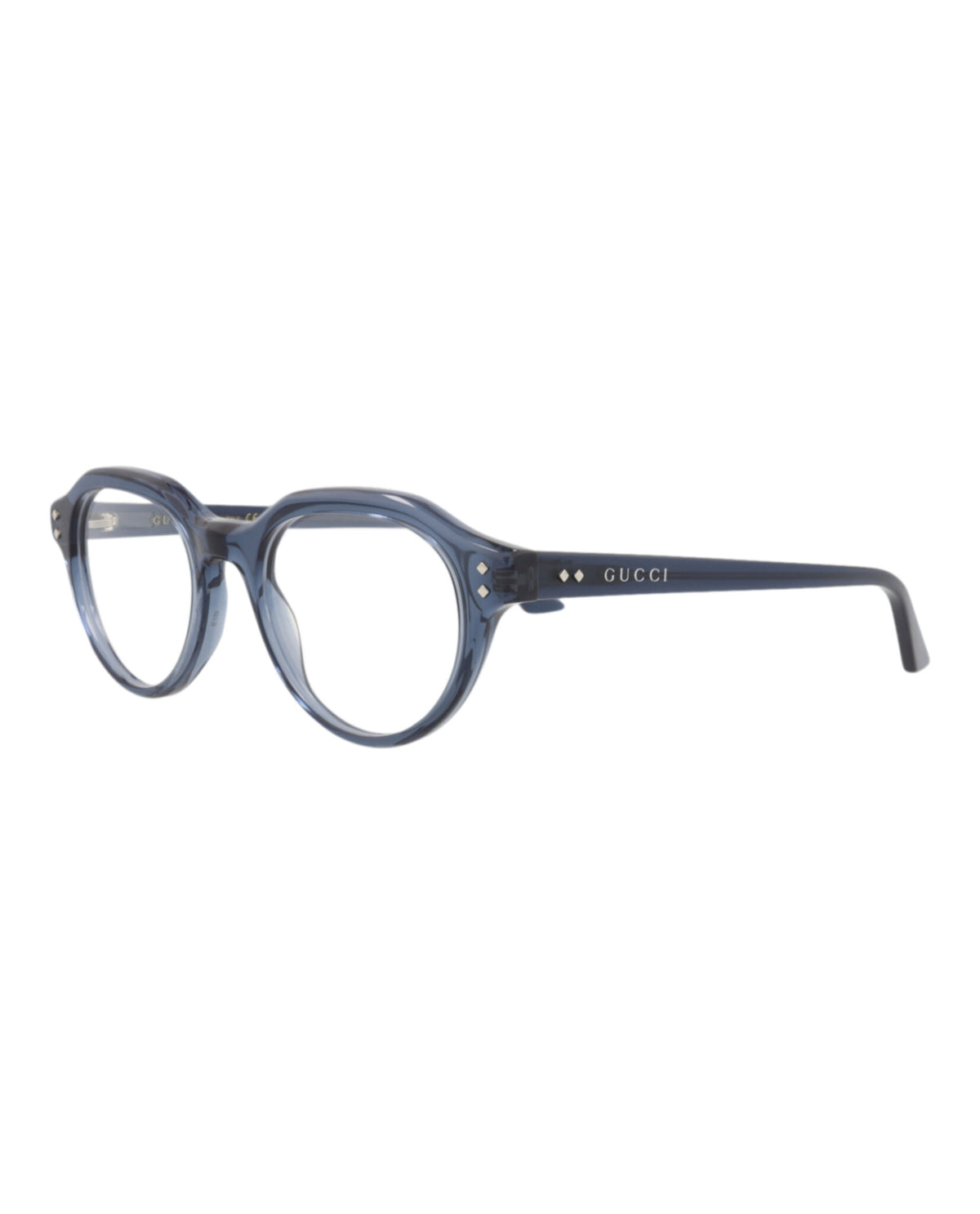 Gucci Mens Round/Oval Blue Blue Transparent Fashion Designer Eyewear