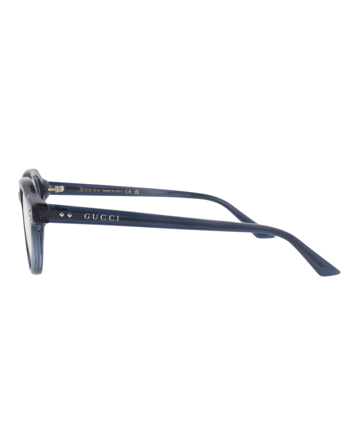 Gucci Mens Round/Oval Blue Blue Transparent Fashion Designer Eyewear