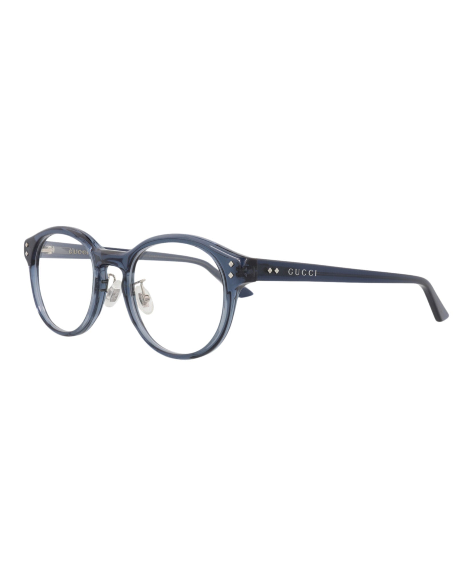 Gucci Gucci Mens Round/Oval Blue Blue Transparent Fashion Designer Eyewear