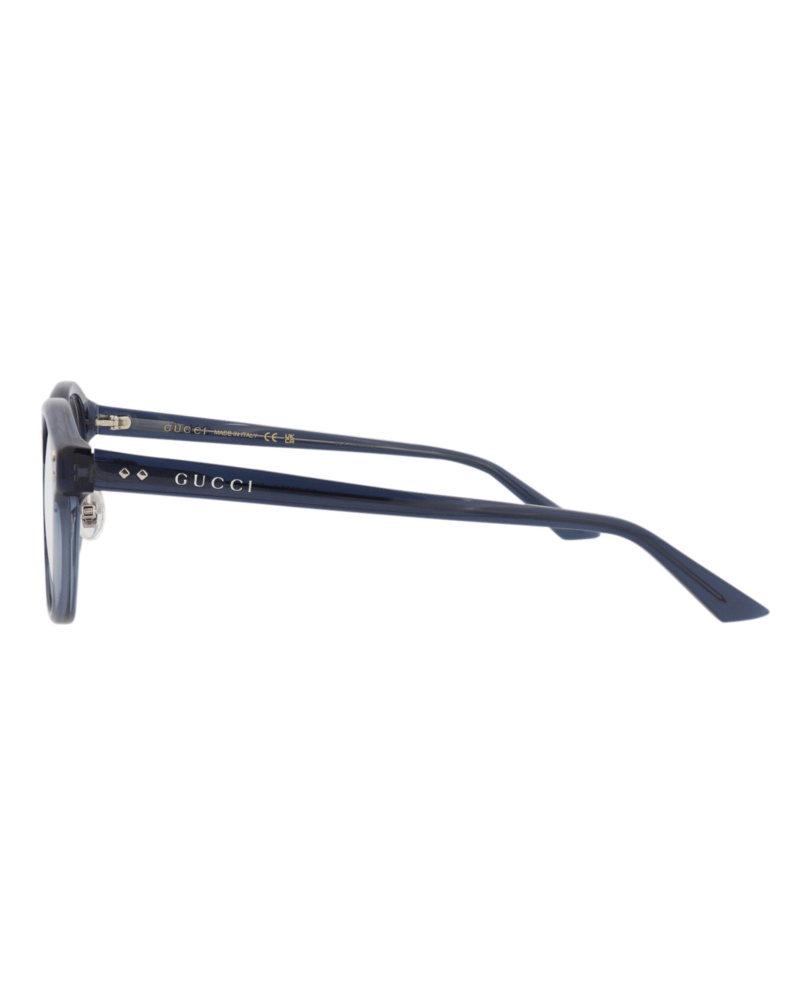 Gucci Gucci Mens Round/Oval Blue Blue Transparent Fashion Designer Eyewear