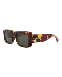 Gucci Gucci Womens Square/Rectangle Burgundy Burgundy Grey Fashion Designer Eyewear