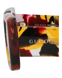 Gucci Gucci Womens Square/Rectangle Burgundy Burgundy Grey Fashion Designer Eyewear