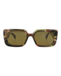 Gucci Gucci Womens Square/Rectangle Green Green Brown Fashion Designer Eyewear