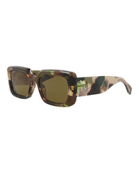 Gucci Gucci Womens Square/Rectangle Green Green Brown Fashion Designer Eyewear