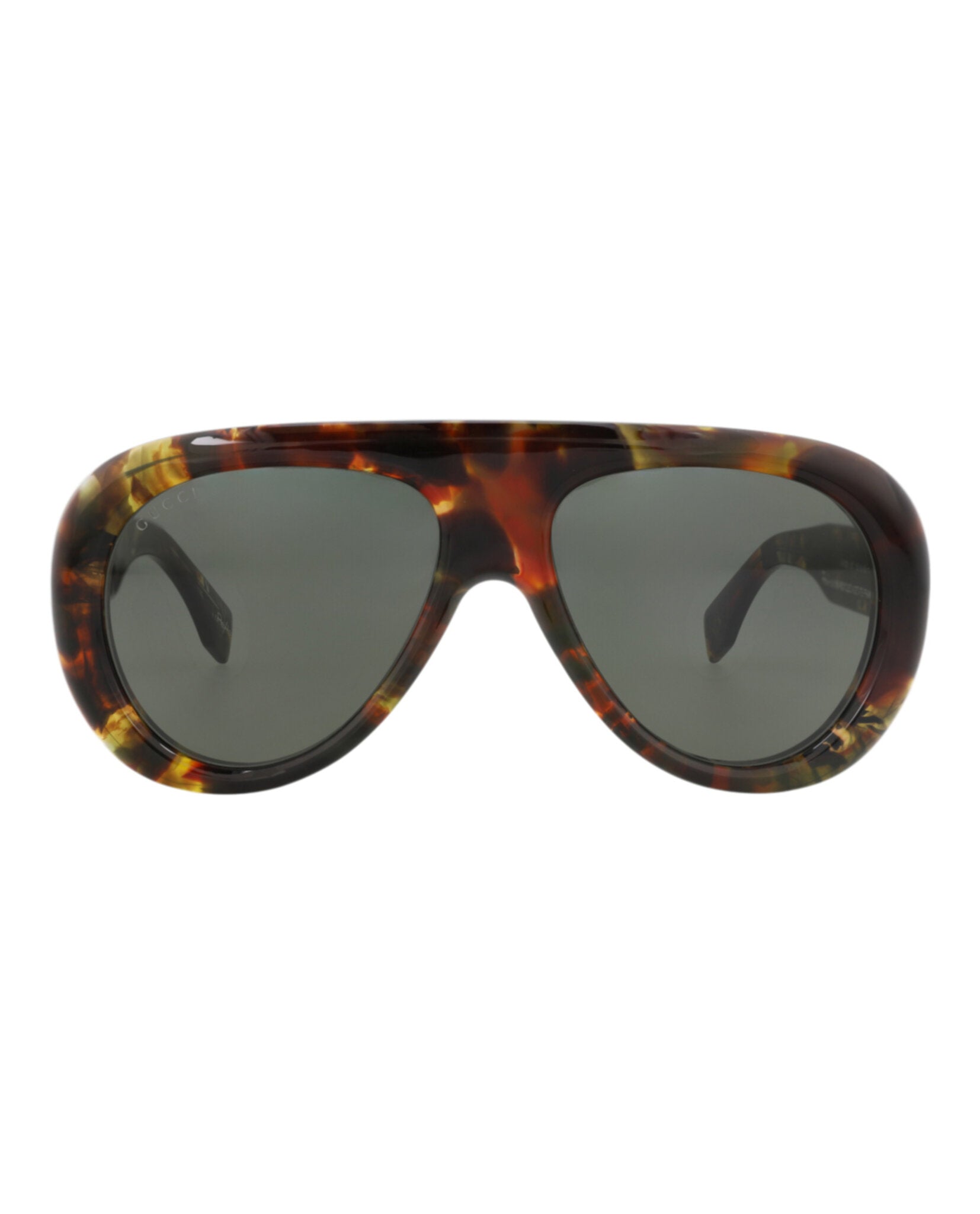 Gucci Gucci Mens Aviator Havana Havana Grey Fashion Designer Eyewear