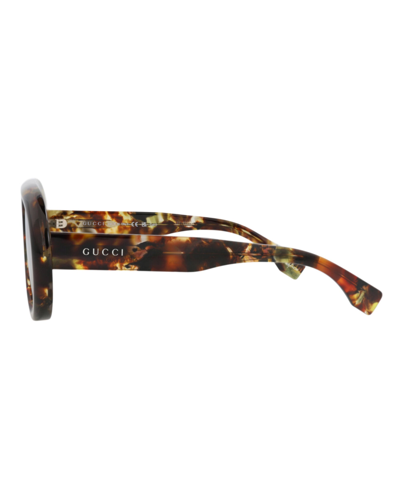 Gucci Gucci Mens Aviator Havana Havana Grey Fashion Designer Eyewear