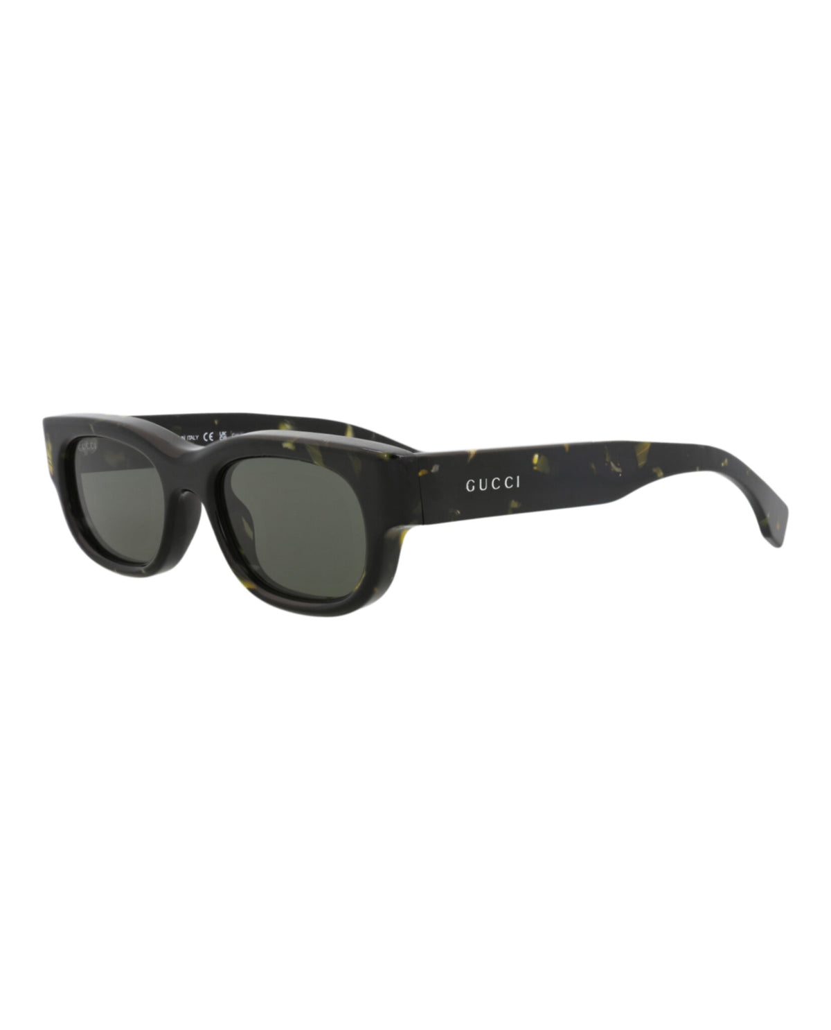 Gucci Mens Square/Rectangle Black Black Grey Fashion Designer Eyewear