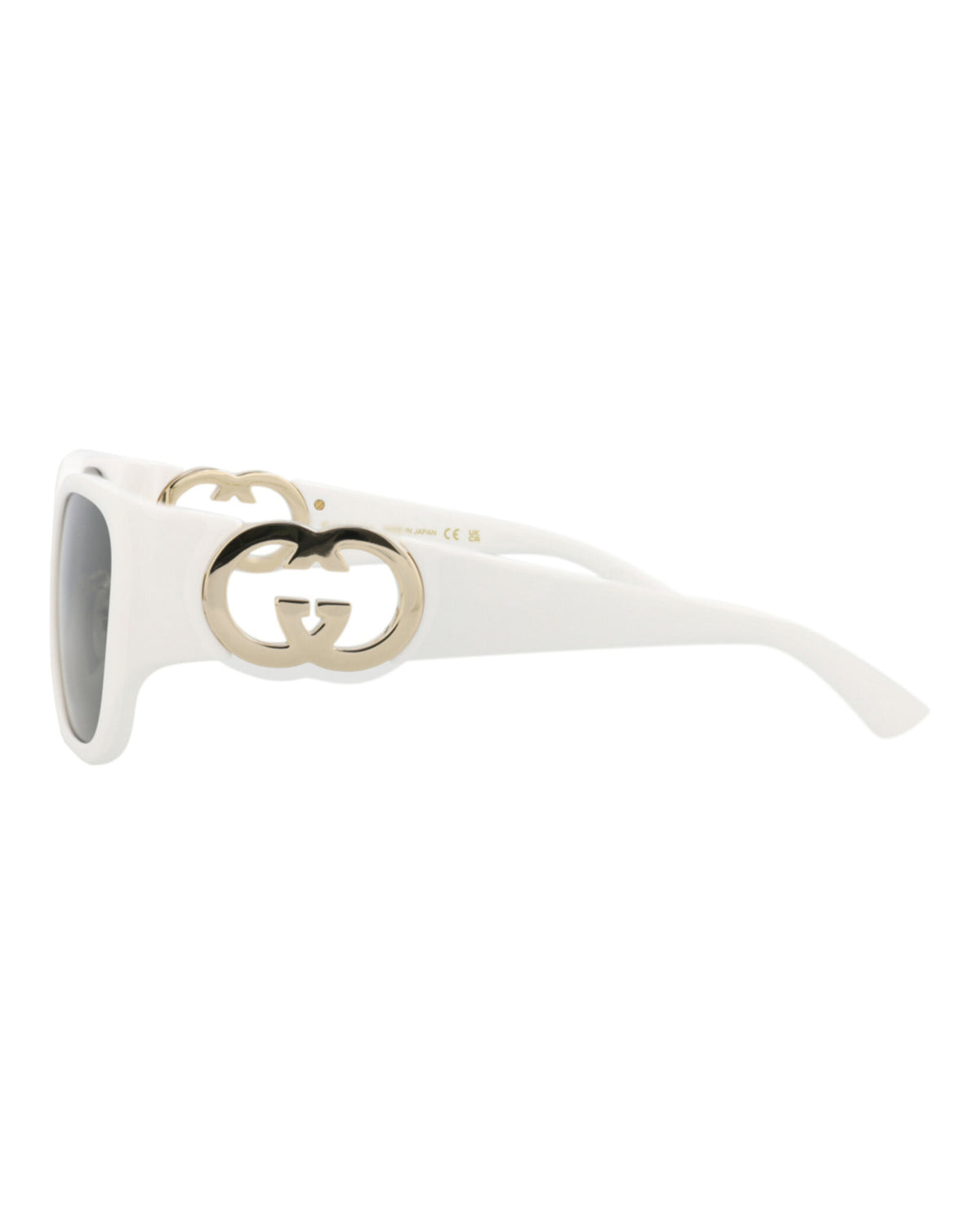 Gucci Womens Cat Eye White White Grey Fashion Designer Eyewear