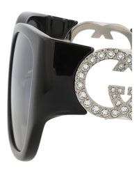Gucci Gucci Womens Cat Eye Black Black Grey Fashion Designer Eyewear