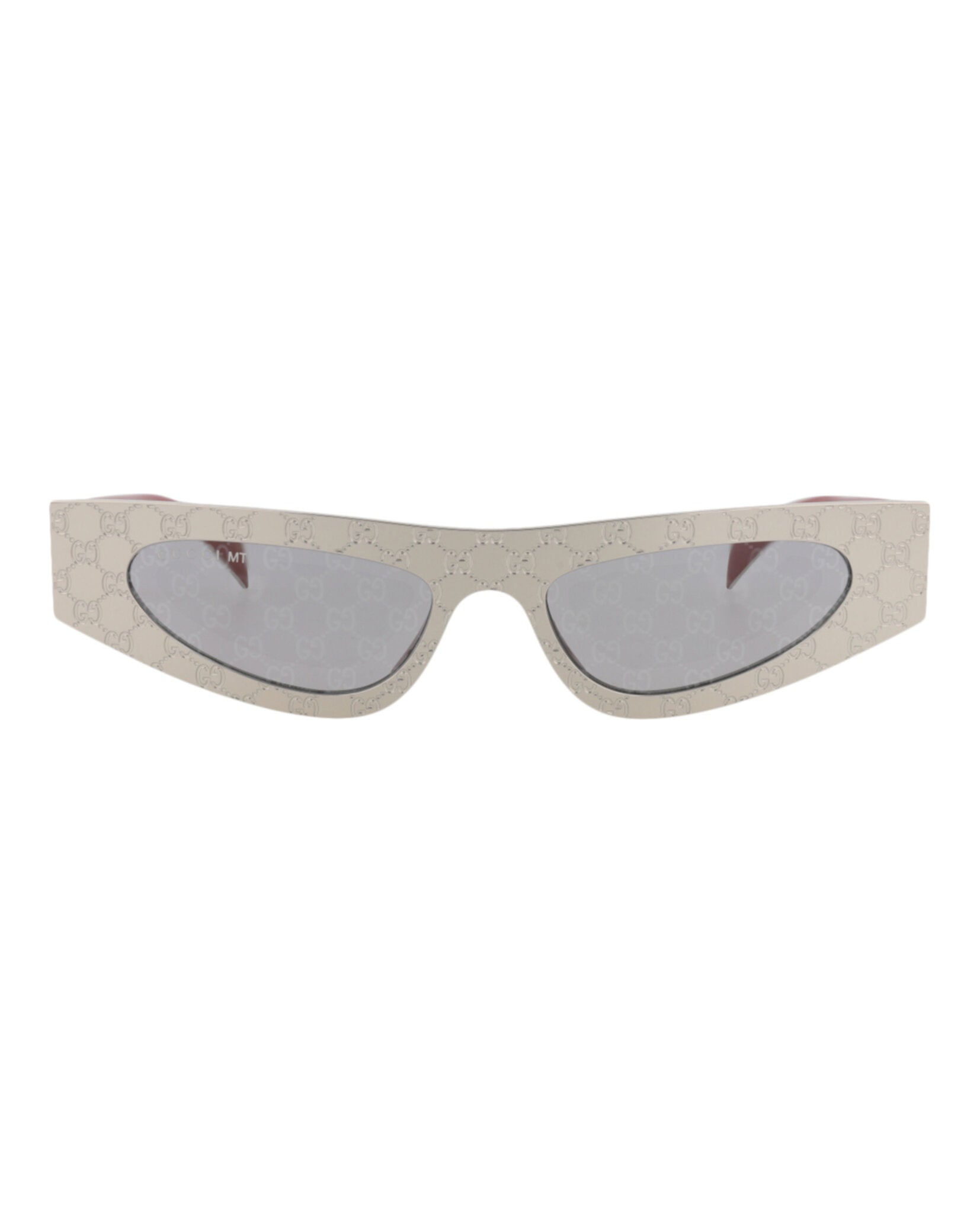 Gucci Womens Cat Eye Silver Silver Smoke Fashion Designer Eyewear