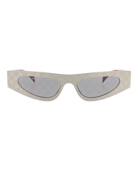 Gucci Womens Cat Eye Silver Silver Smoke Fashion Designer Eyewear