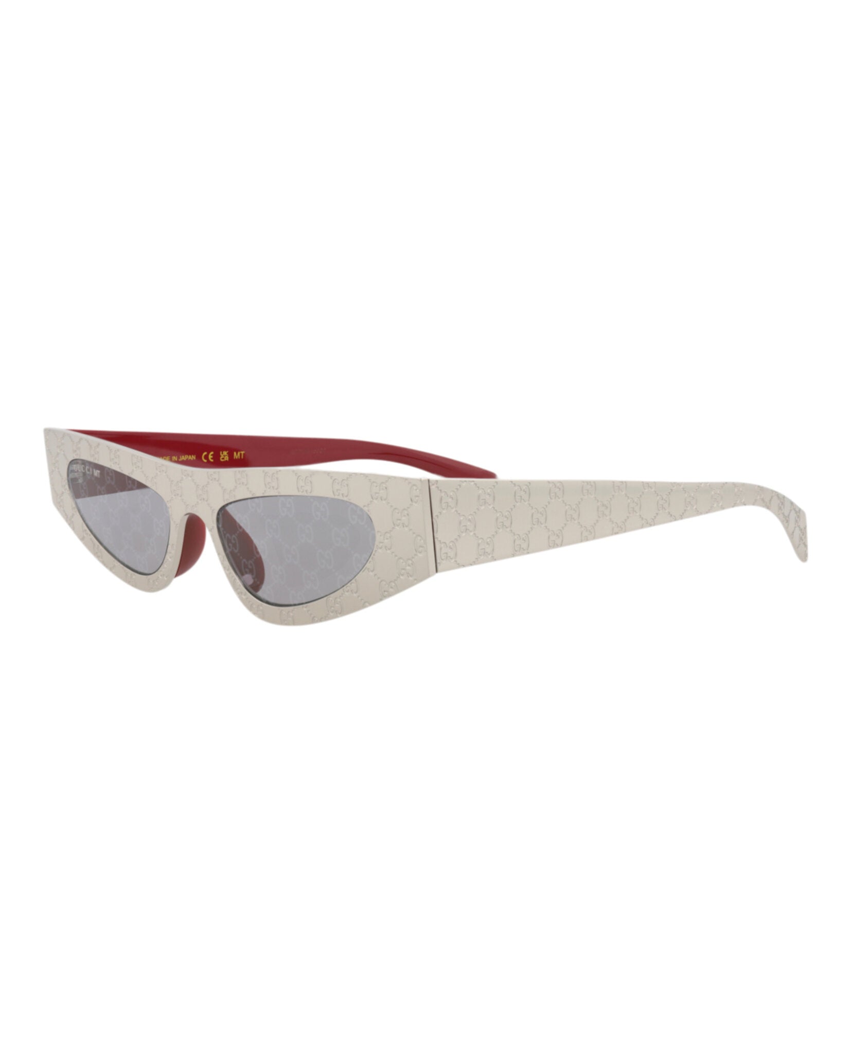 Gucci Womens Cat Eye Silver Silver Smoke Fashion Designer Eyewear