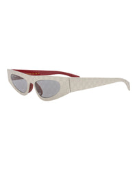 Gucci Womens Cat Eye Silver Silver Smoke Fashion Designer Eyewear