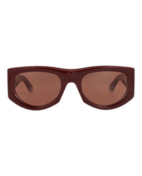 Gucci Gucci Womens Cat Eye Burgundy Burgundy Brown Fashion Designer Eyewear
