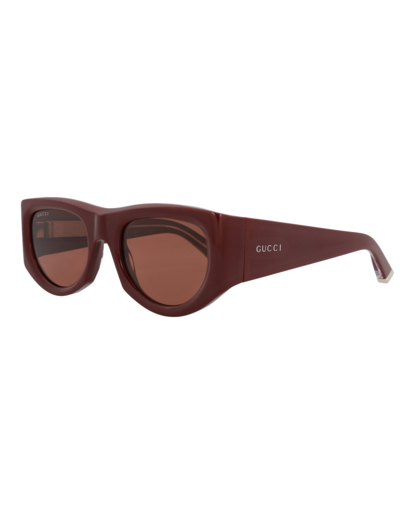 Gucci Gucci Womens Cat Eye Burgundy Burgundy Brown Fashion Designer Eyewear