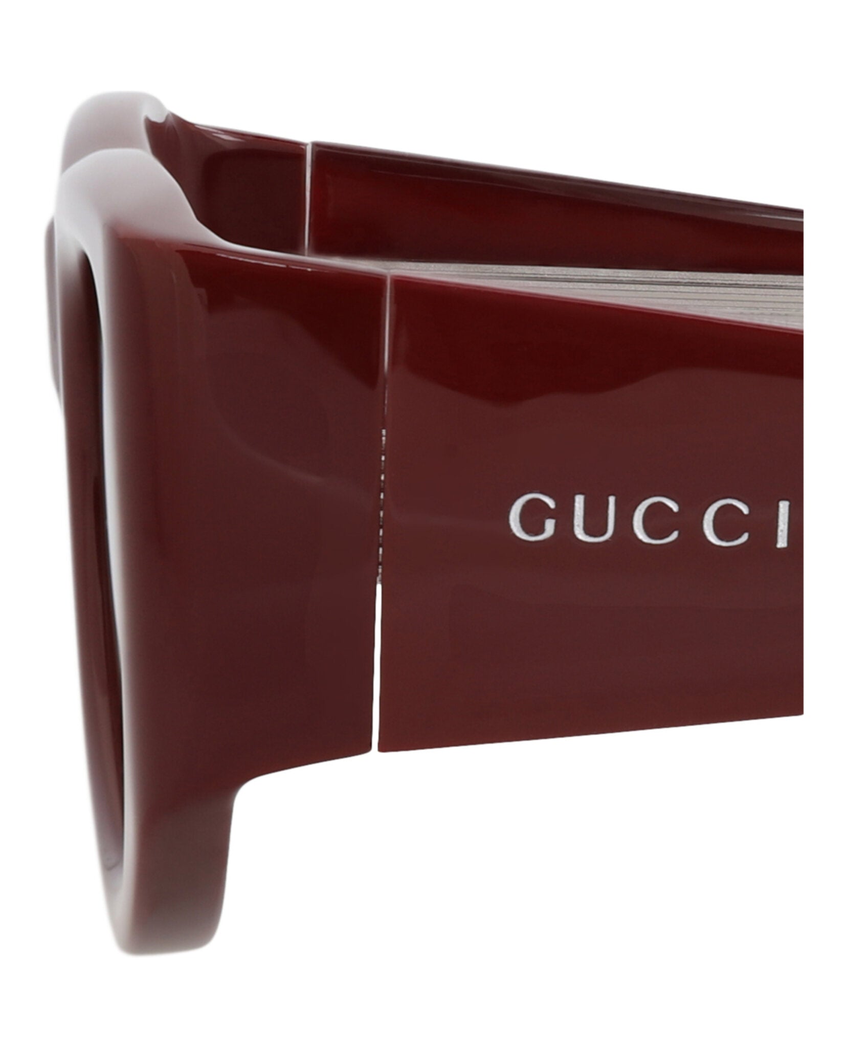 Gucci Gucci Womens Cat Eye Burgundy Burgundy Brown Fashion Designer Eyewear