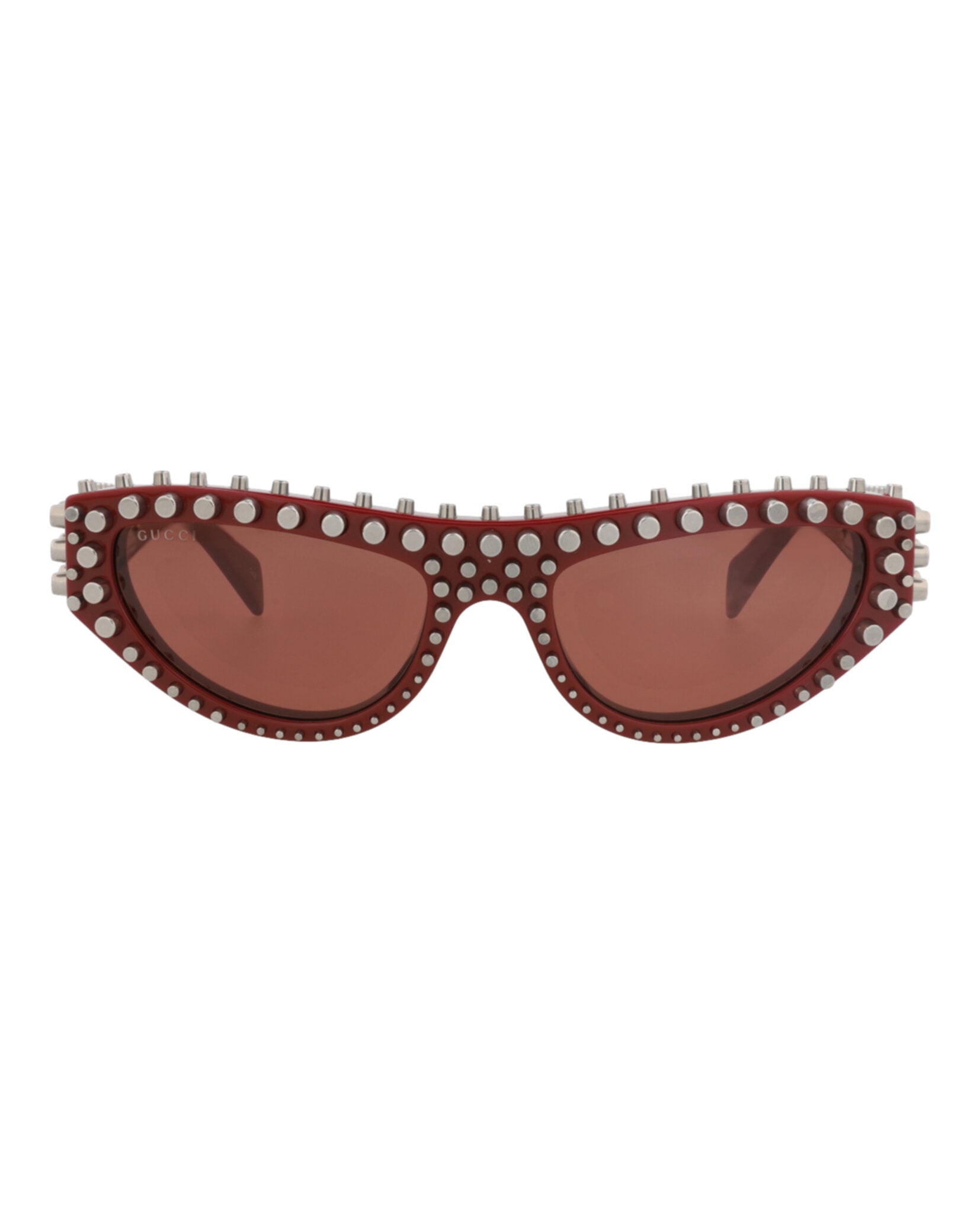 Gucci Gucci Womens Cat Eye Burgundy Burgundy Brown Fashion Designer Eyewear