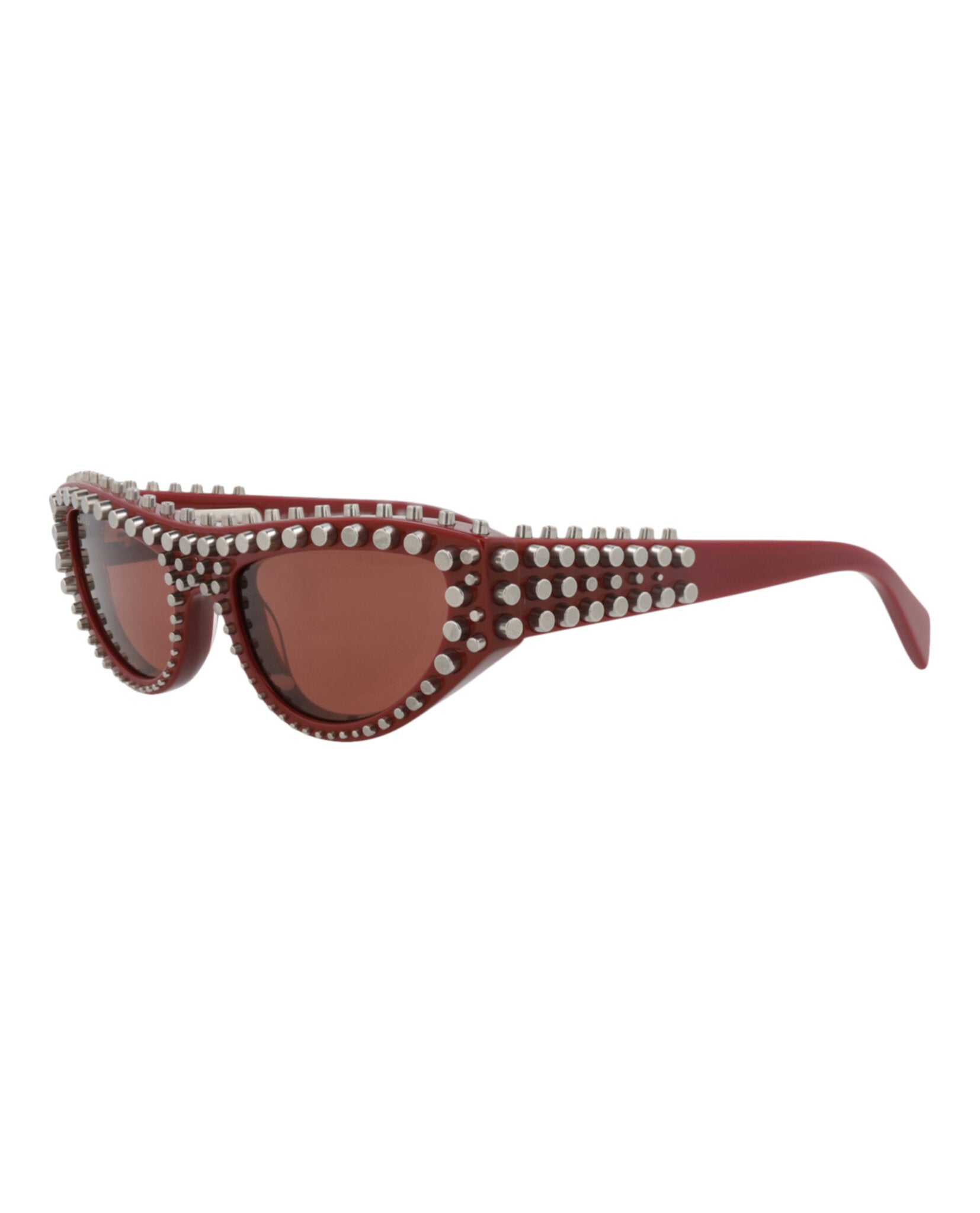 Gucci Gucci Womens Cat Eye Burgundy Burgundy Brown Fashion Designer Eyewear