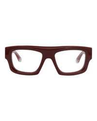 Gucci Gucci Mens Square/Rectangle Burgundy Burgundy Transparent Fashion Designer Eyewear