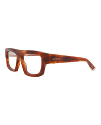 Gucci Gucci Mens Square/Rectangle Havana Havana Transparent Fashion Designer Eyewear