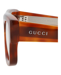 Gucci Gucci Mens Square/Rectangle Havana Havana Transparent Fashion Designer Eyewear