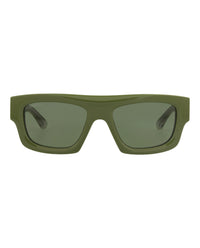 Gucci Mens Square/Rectangle Green Green Green Fashion Designer Eyewear