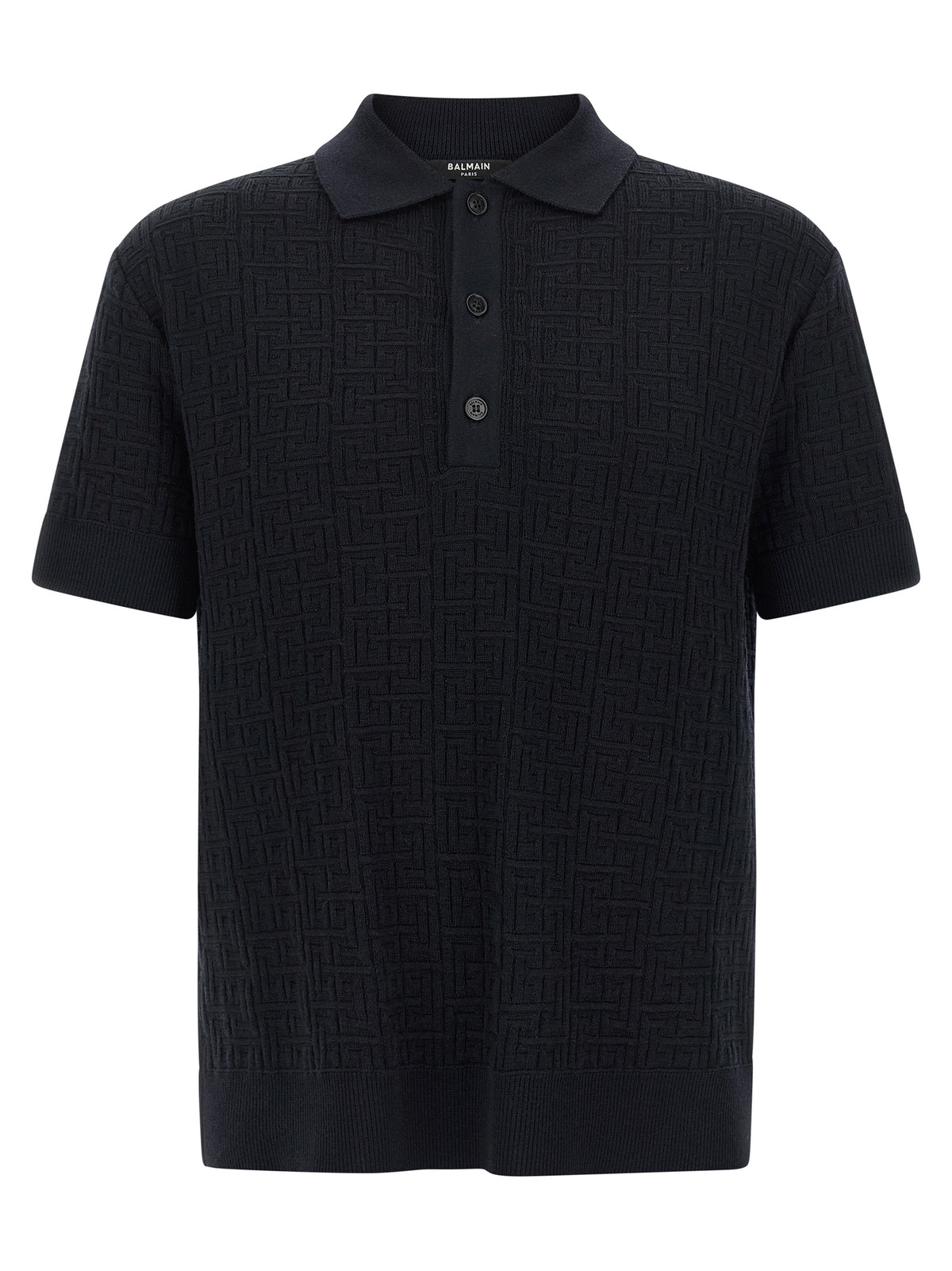 BALMAIN Balmain Men 'Monogram' Knit Polo Shirt
