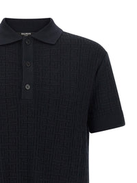 BALMAIN Balmain Men 'Monogram' Knit Polo Shirt