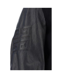 Givenchy Cropped Bomber Jacket 4G Logo-Embroidered Women Black Coats