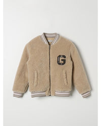 Golden Goose Teddy Fleece Bomber Jacket Kids Beige Puffer Jackets 8 (Big Girl S) Beige