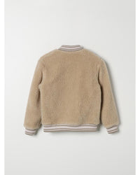 Golden Goose Teddy Fleece Bomber Jacket Kids Beige Puffer Jackets