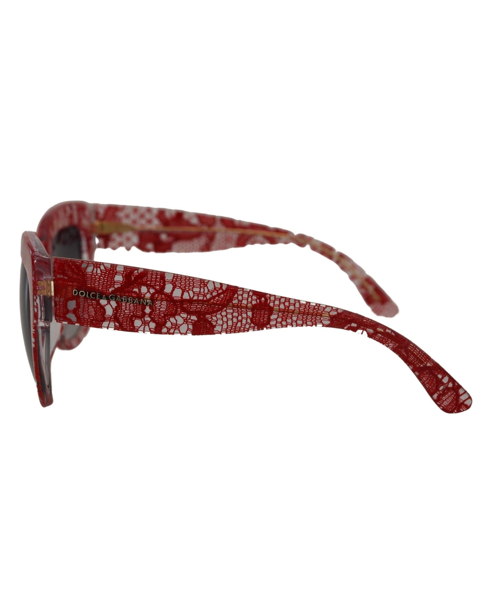 Dolce & Gabbana  DG4233 Lace Sunglasses Red