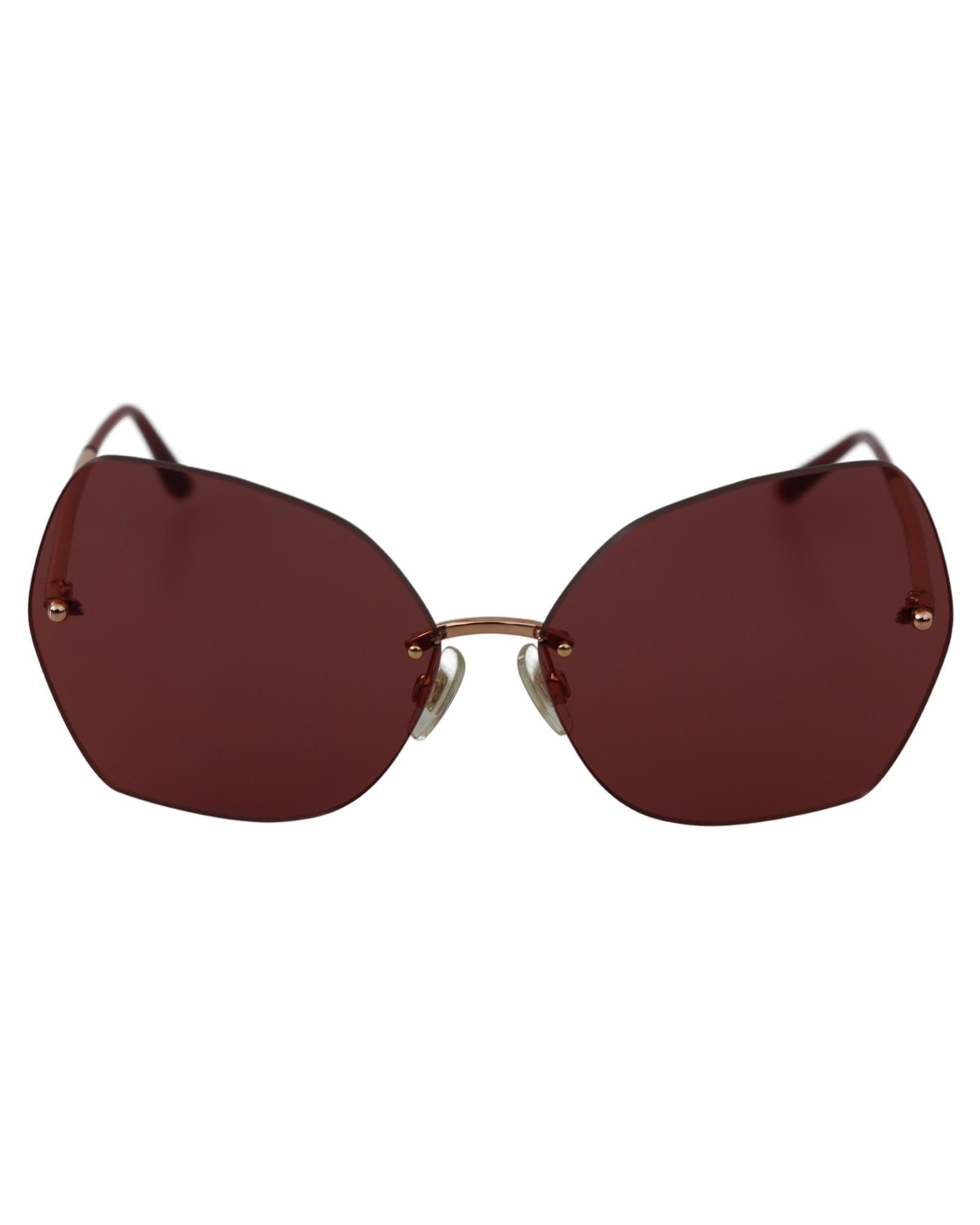 Dolce & Gabbana DG4338 Rimless Sunglasses Burgundy