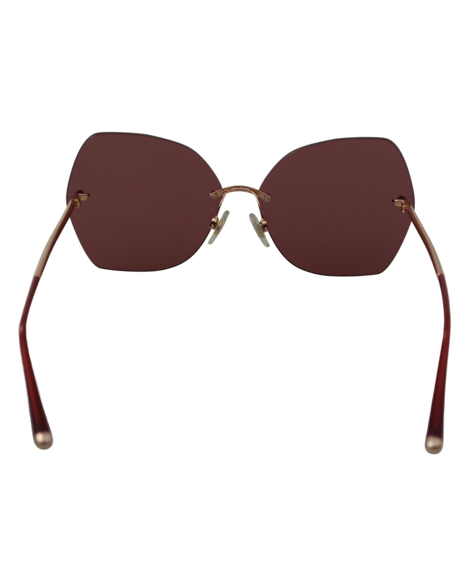 Dolce & Gabbana DG4338 Rimless Sunglasses Burgundy