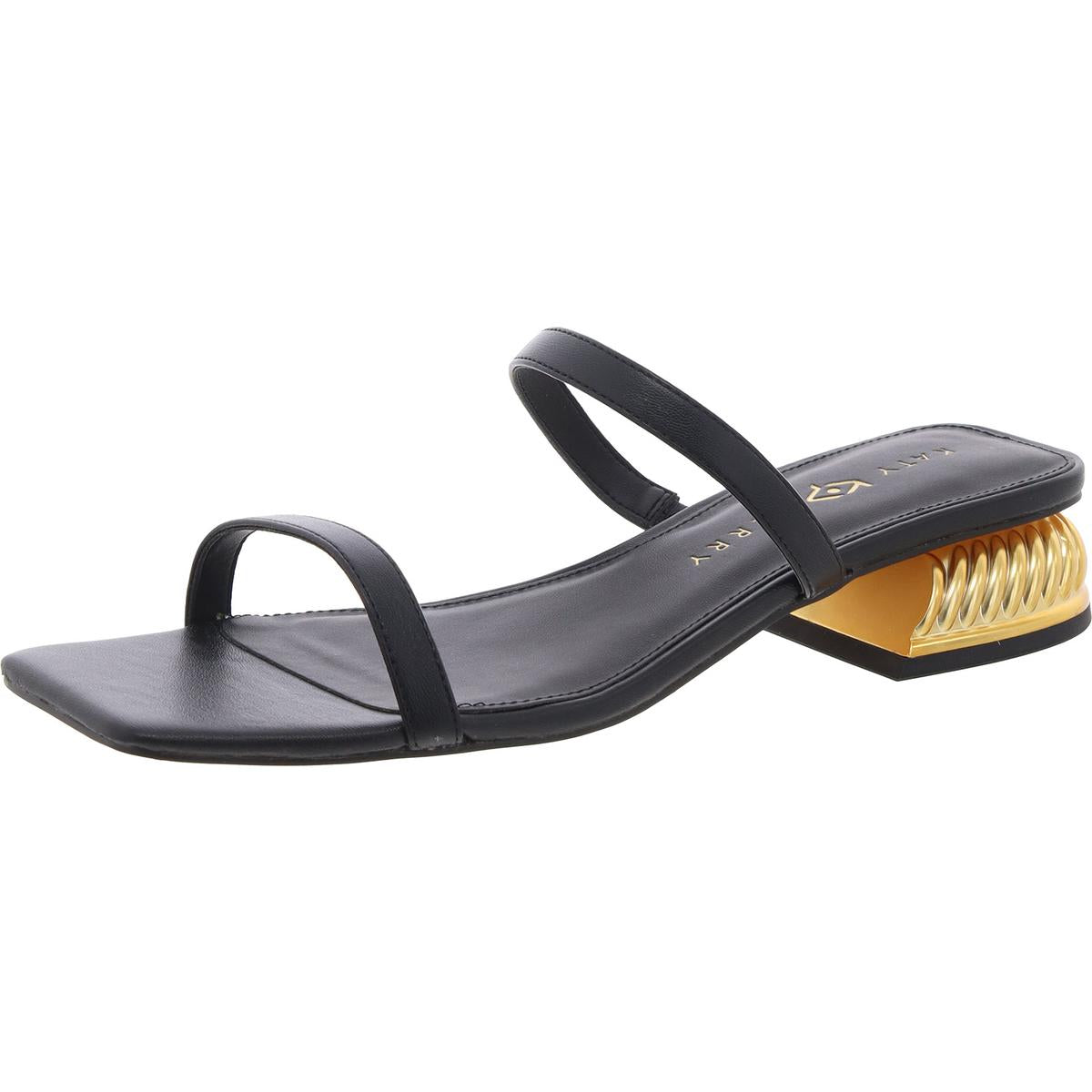 The Framing Low Heel Womens Solid Faux Leather Heels