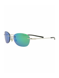 Maui Jim Unisex Round/Oval Silver Silver Green Fashion Designer Eyewear