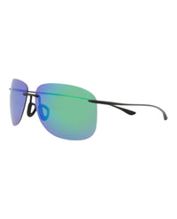 Maui Jim Unisex Shield/Wrap Black Black Green Fashion Designer Eyewear