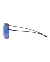 Maui Jim Unisex Shield/Wrap Black Black Green Fashion Designer Eyewear