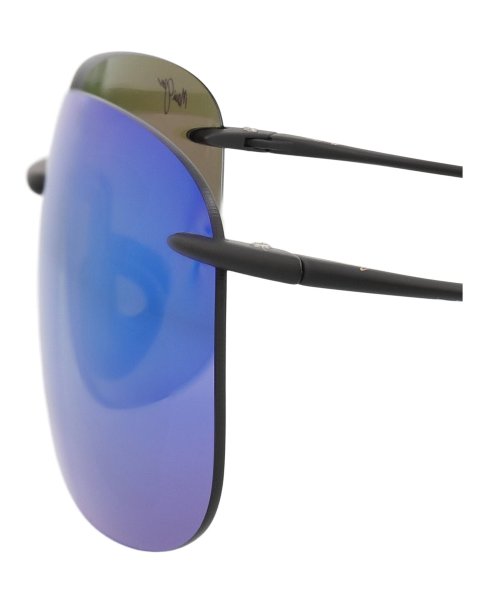 Maui Jim Unisex Shield/Wrap Black Black Green Fashion Designer Eyewear