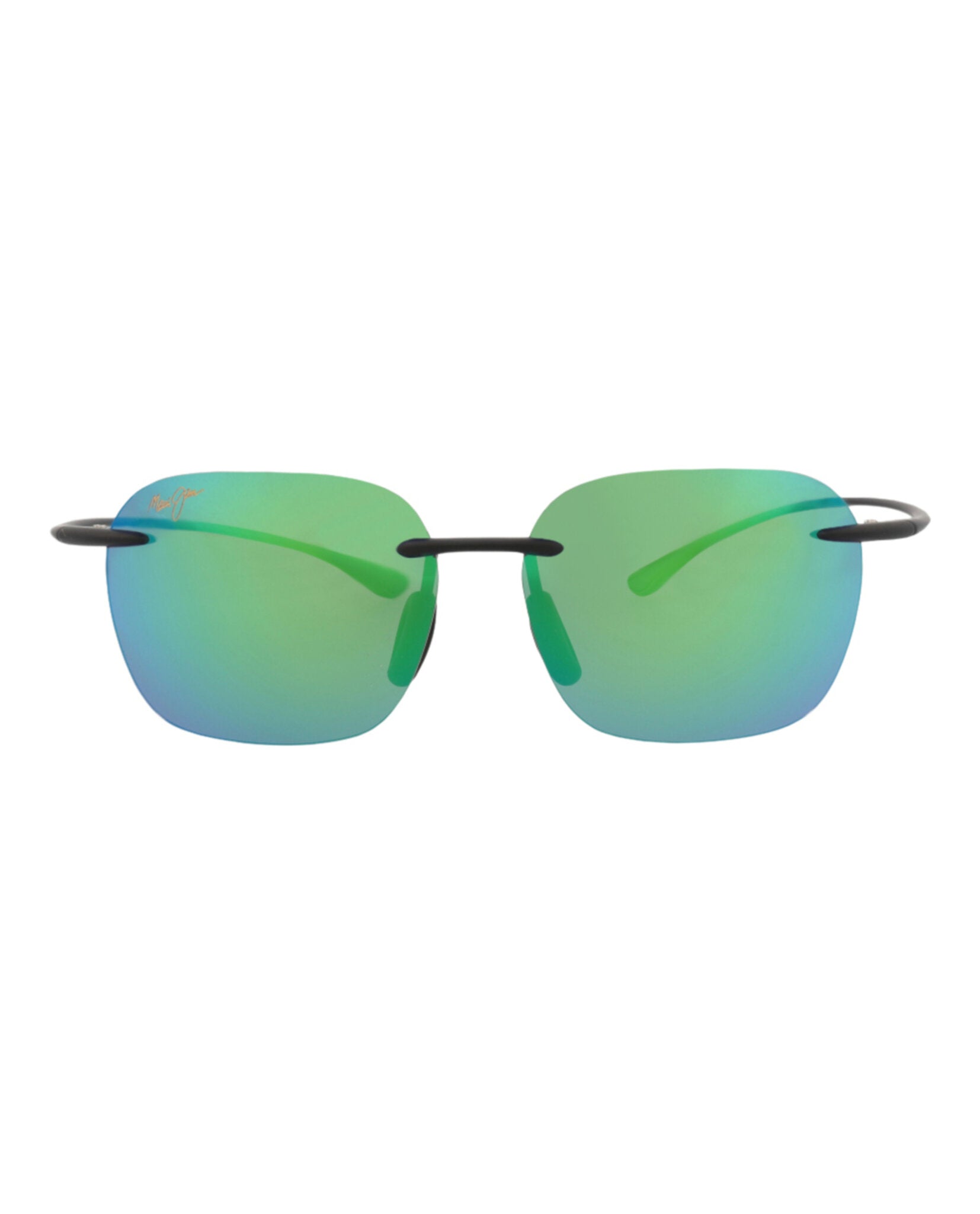 Maui Jim Unisex Square/Rectangle Black Black Green Fashion Designer Eyewear