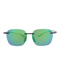 Maui Jim Unisex Square/Rectangle Black Black Green Fashion Designer Eyewear