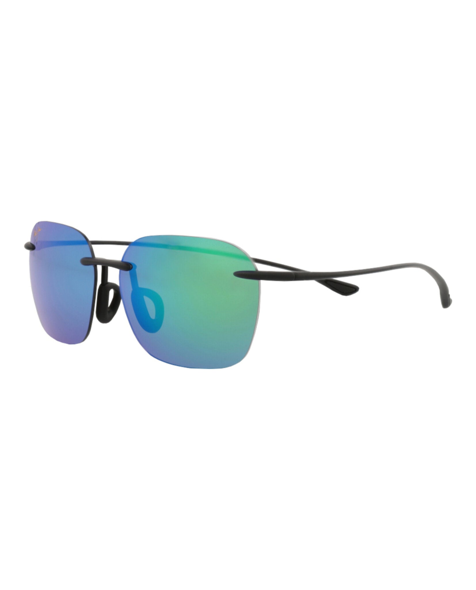 Maui Jim Unisex Square/Rectangle Black Black Green Fashion Designer Eyewear